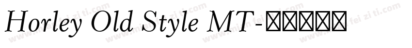 Horley Old Style MT字体转换